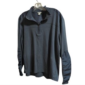 Calvin Klein Men’s Quarter Zip Pullover Blue Long Sleeve Performance Top Size XL